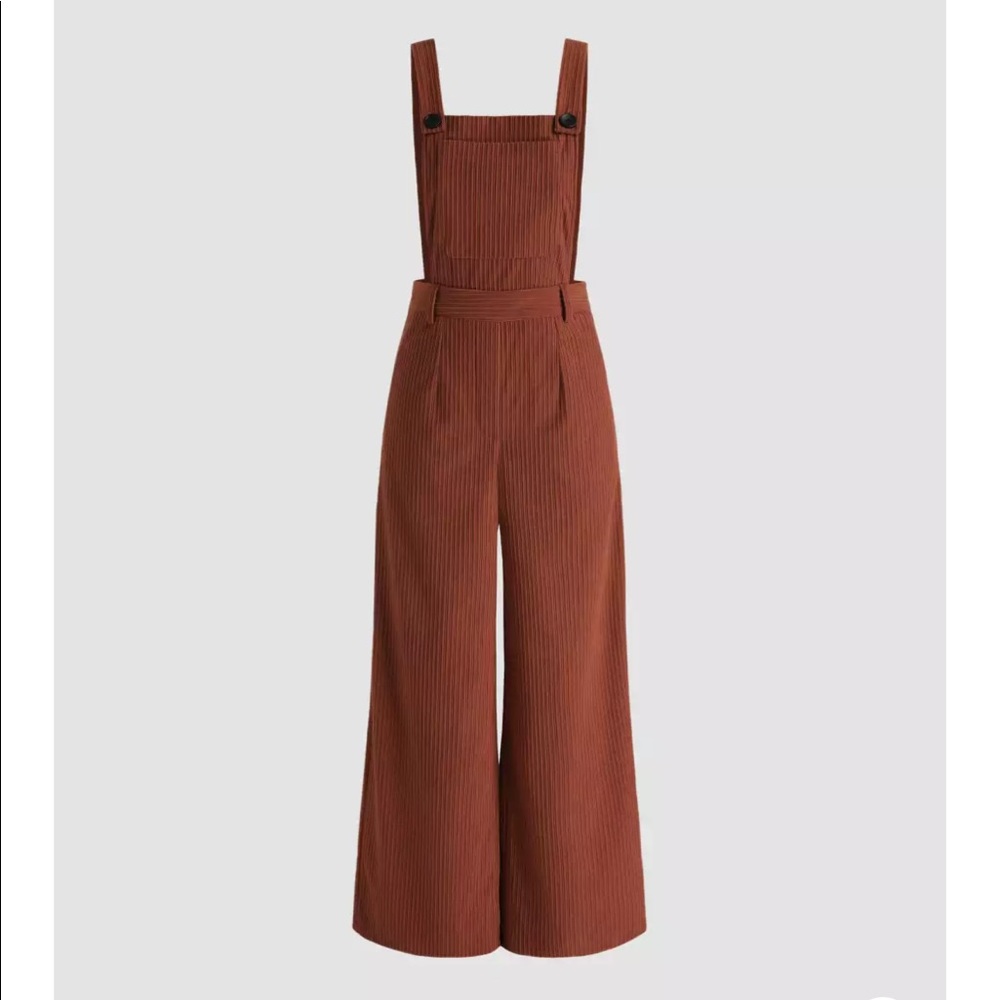 Copper Corduroy Overall Jumpsuit